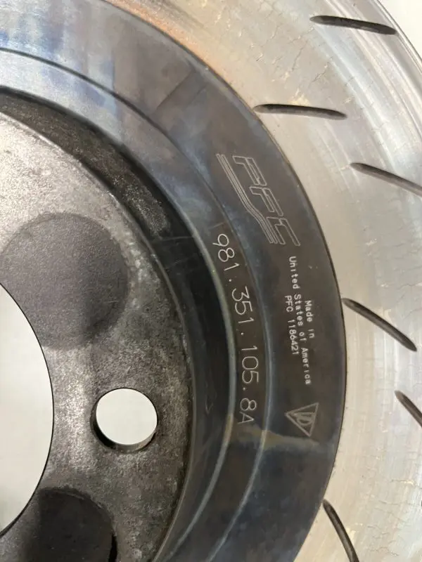 981.351.105.8A Front Left Brake Rotor Disk Porsche Cayman GT4 Clubsport 981 - Image 6