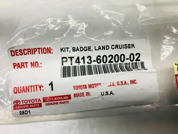 2020 2021 TOYOTA LAND CRUISER SIDE EMBLEM NAME TAG ONLY 1  PT413-60200-02 - Image 6