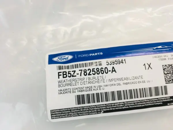 2016 2017 2018 2019 FORD EXPLORER REAR RIGHT WINDOW WEATHERSTRIP GENUINE OEM - Image 11