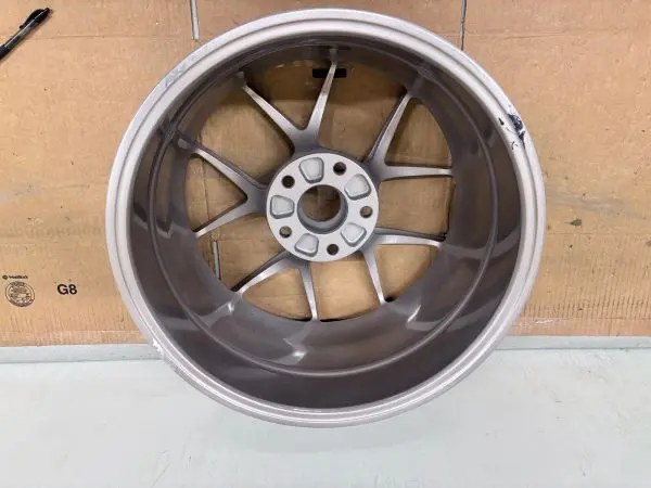 PORSCHE GT4 MR BBS CLUBSPORT 4 WHEELS SILVER GOLD FRONT 9X18 AND REAR 10.35X18 - Image 5