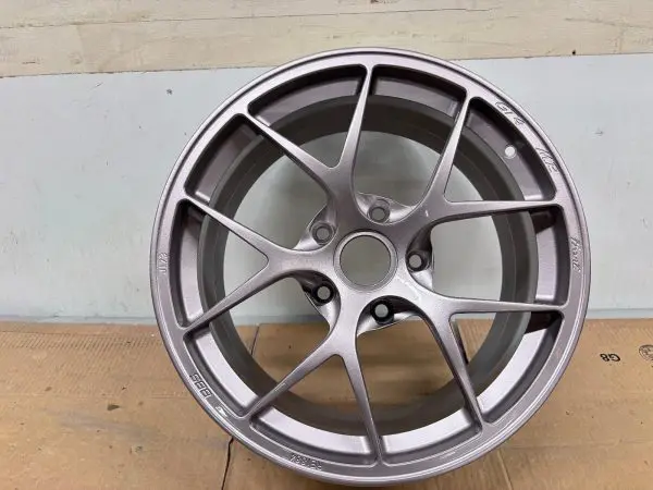 PORSCHE GT4 MR BBS CLUBSPORT 4 WHEELS SILVER GOLD FRONT 9X18 AND REAR 10.35X18 - Image 7