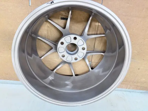 PORSCHE GT4 MR BBS CLUBSPORT 4 WHEELS SILVER GOLD FRONT 9X18 AND REAR 10.35X18 - Image 10