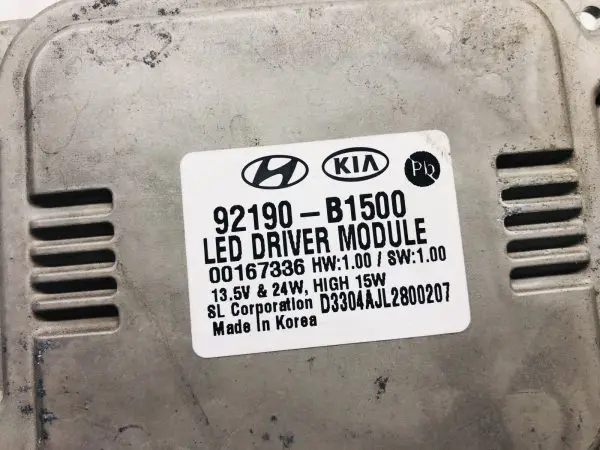 92190-B1500 2017 2018 2019 2020 HYUNDAI GENESIS G80 LED MODULE HEADLIGHT BALLAST - Image 3