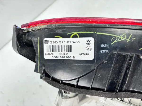 2SD01197805  2015 2016 2017 VW GOLF GTI HALOGEN REAR LEFT INNER OEM TAIL LIGHT - Image 12
