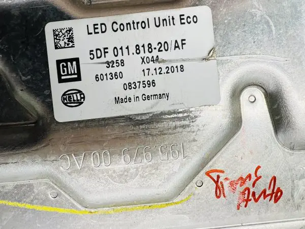 2017-2020 CADILLAC XT5 LED BALLAST CONTROL UNIT 84309959 5DF01181820 5Df01220521 - Image 6
