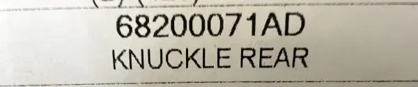 OEM 68200071ad. 2015 2016 2017 Chrysler 200 Rear Left Knuckle Genuine - Image 16