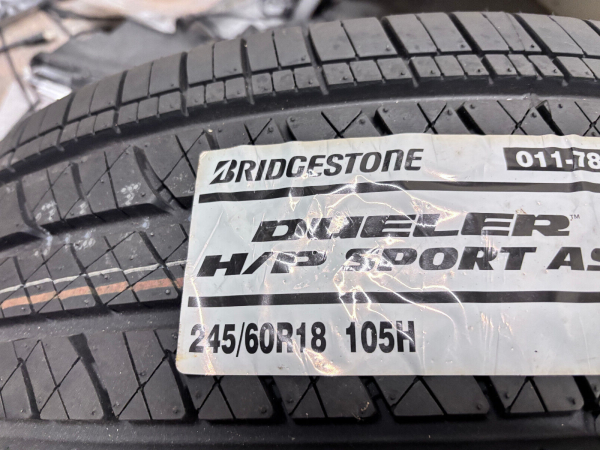 BRIDGESTONE DUELER H/P SPORT AS 245/60R18 105H 245/60/18 - Image 14