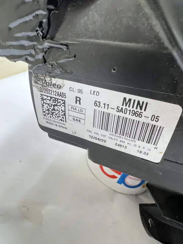 2019 2020 2021 MINI COOPER BALCK FULL LED FRONT RIGHT OEM HEADLIGHT - Image 12