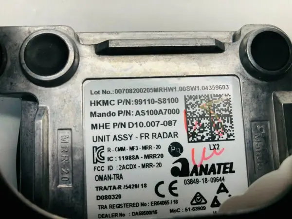 99110S8100 2020 2021 2022 HYUNDAI PALISADE CRUISE CONTROL DISTANCE SENSOR - Image 7