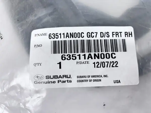 OEM 2020-2023 2024 2025 SUBARU LEGACY FRONT RIGHT DOOR WEATHERSTRIP 63511an00c - Image 4