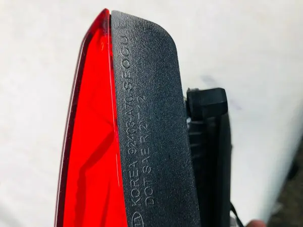 2014 2015 2016 KIA FORTE INNER REAR LEFT OEM TAIL LIGHT GENUINE - Image 9