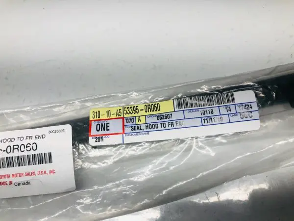 OEM 53395-0R060 2016 2017 2018 TOYOTA RAV4 FRONT BUMPER GRILLE SEAL GENUINE - Image 11