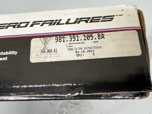 981.351.105.8A Front Left Brake Rotor Disk Porsche Cayman GT4 Clubsport 981 - Image 17