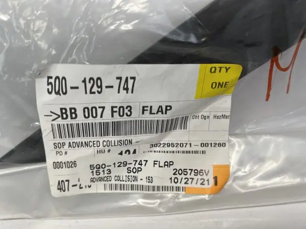 2018-2022 Genuine VW Golf Jetta Tiguan Taos Inlet Duct Louver 5Q0-129-747 - Image 2