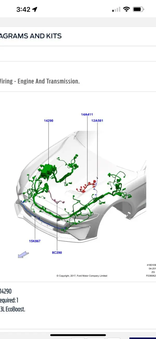2020-2024 FORD MUSTANG 2.3 FRONT ENGINE WIRING HARNESS OEM GENUINE LR3Z14290AF - Image 18