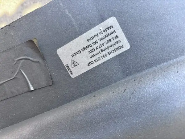 OEM GENUINE PORSCHE 2023 991 992 GT3 CUP REAR BUMPER 9F1807417Y - Image 15