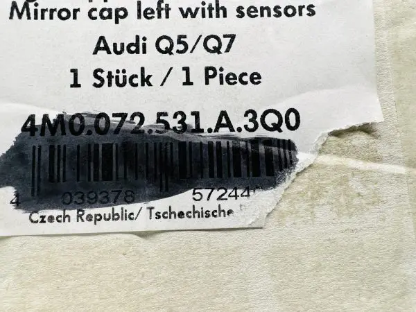 2018-2020 2021 2022 2023 AUDI Q5 SQ5 Q7 OEM LEFT SIDEVIEW OEM MIRROR CAP CARBON - Image 10