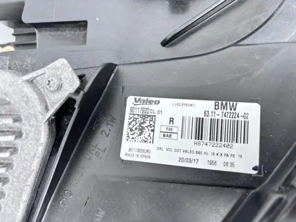 2016 2017 2018 2019 bmw x1 f48 led front right oem headlight a8747222402 - Image 18