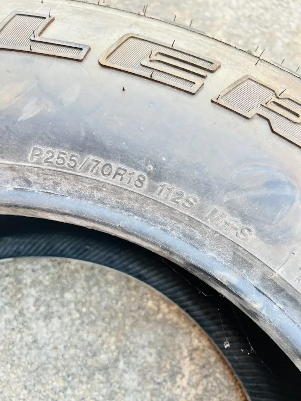 1 Single New P255/70R18 112S Bridgestone Dueler A/T RH-S OWL Tire! - Image 5
