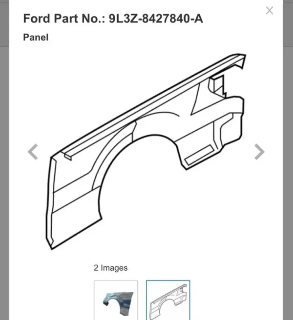 2009 2010 2011 2012 2013 2014 FORD F150 REAR RIGHT OEM BED SIDE PANEL 5.5 Foot - Image 3