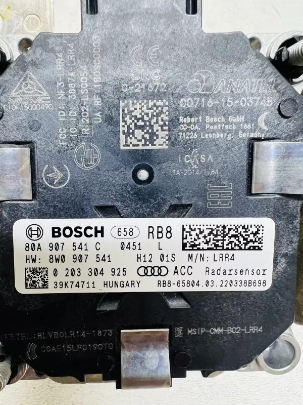 80A907541C 2021 2022 AUDI Q5 SQ5 SQ5 FRONT OEM CRUISE CONTROL DISTANCE SENSOR - Image 9