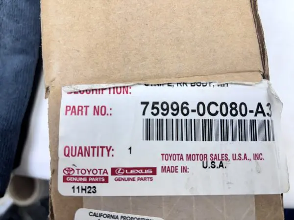 OEM NEW 759960c080a3 2016-2023 Toyota Tacoma Rear Silver 4x4 TRD OFF ROAD DECAL - Image 4