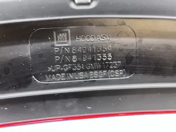 OEM 2020 2021 2022 2023 CHEVY CORVETTE C8  FRONT HOOD 84941354 RED - Image 15