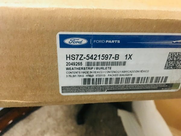 HS7Z5421597B 2017 2018 2019 2020 FORD FUSION FRONT LEFT UPPER WINDOW CHANNEL RUN - Image 11