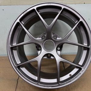 PORSCHE GT4 MR BBS CLUBSPORT 4 WHEELS SILVER GOLD FRONT 9X18 AND REAR 10.35X18