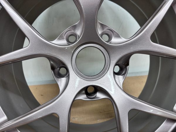 PORSCHE GT4 MR BBS CLUBSPORT 4 WHEELS SILVER GOLD FRONT 9X18 AND REAR 10.35X18 - Image 2