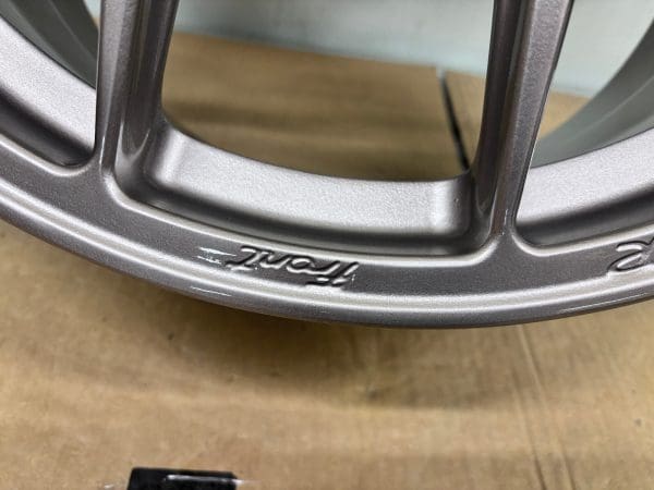 PORSCHE GT4 MR BBS CLUBSPORT 4 WHEELS SILVER GOLD FRONT 9X18 AND REAR 10.35X18 - Image 4