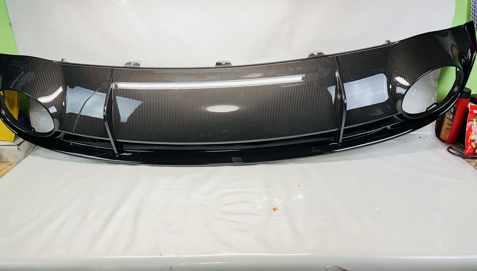 2015 2016 2017 2018 AUDI RS7 REAR BUMPER OEM VALANCE SPOILER PANEL CARBON FIBER
