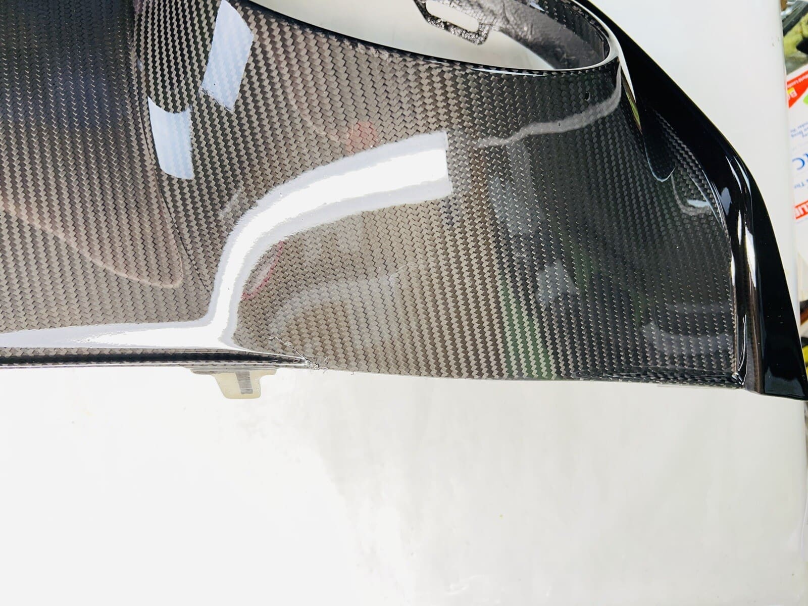 2015 2016 2017 2018 AUDI RS7 REAR BUMPER OEM VALANCE SPOILER PANEL CARBON FIBER - Image 6