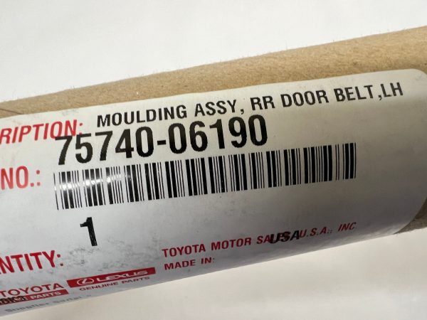 75740-06190  2018-2021 2022 2023 toyota camry rear left door belt molding oem - Image 11