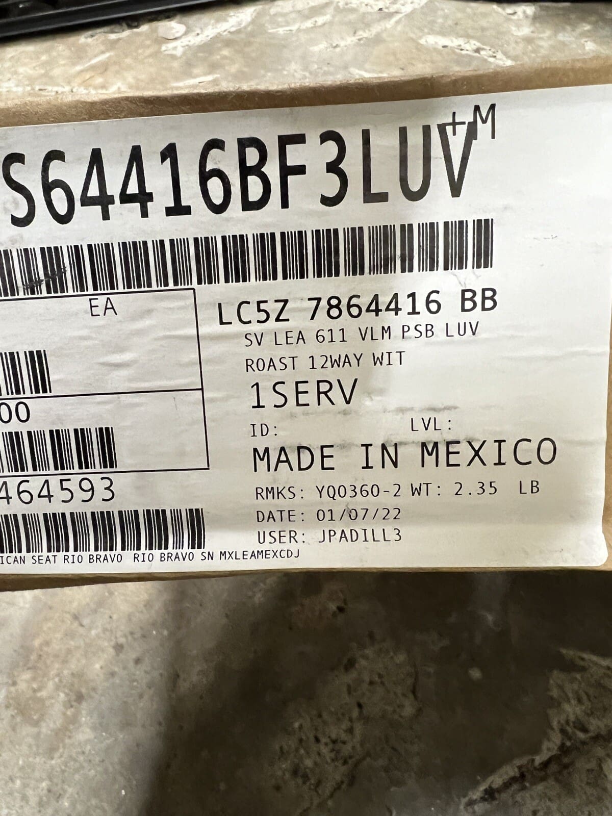 lc5z7864416bb 2020 2021 2022 2023 Lincoln Aviator Front Right Seat Back Cushion - Image 14