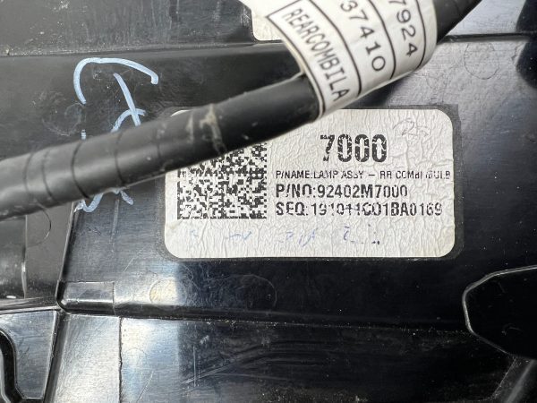 92402m7000 2019 2020 2021 2022 kia forte halogen rear right oem tail light - Image 13