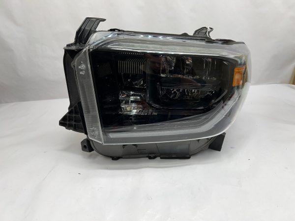 2018 2019 2020 2021 toyota tundra led black bezel front left oem headlight