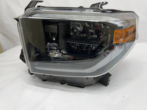 2018 2019 2020 2021 toyota tundra led black bezel front left oem headlight - Image 2