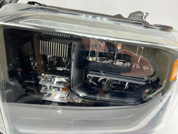 2018 2019 2020 2021 toyota tundra led black bezel front left oem headlight - Image 10