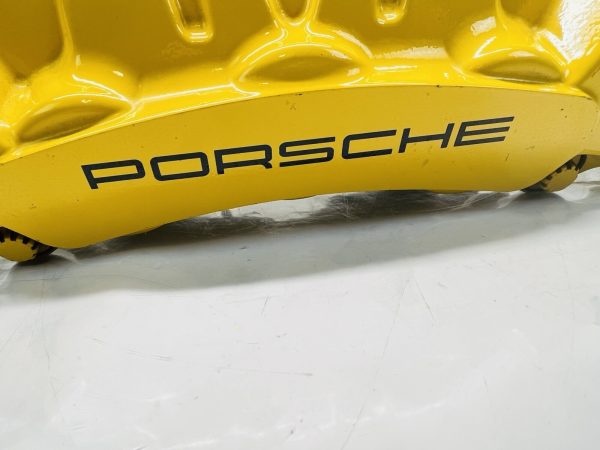 991351429 Porsche 911 991 GT3 Front Oem Brake Caliper And Brake Pads Yellow PCCB - Image 2