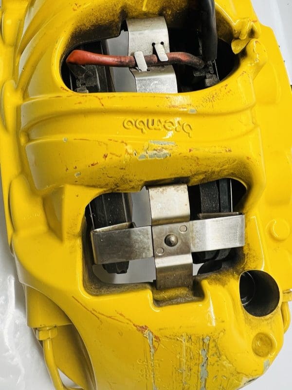 991351429 Porsche 911 991 GT3 Front Oem Brake Caliper And Brake Pads Yellow PCCB - Image 6