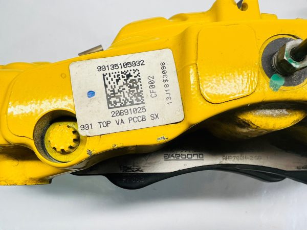 991351429 Porsche 911 991 GT3 Front Oem Brake Caliper And Brake Pads Yellow PCCB - Image 11