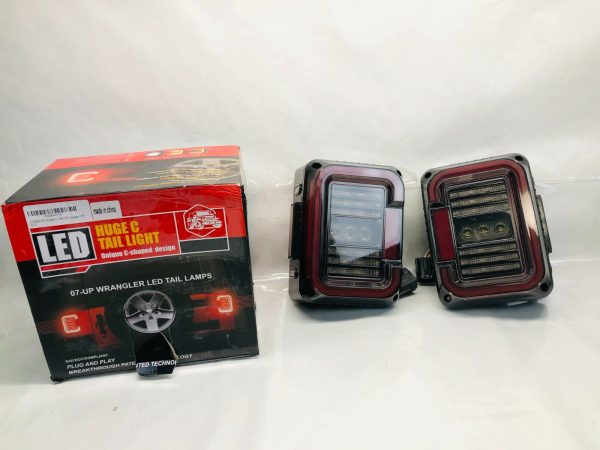 2007-2018 JEEP WRANGLER LED HUGE C LED REAR TAIL LIGHT LEFT AND RIGHT