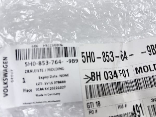 5h08537649b9 2022 2023 2024 VW Golf GTI Front Right OEM Bumper Grille Vent - Image 15