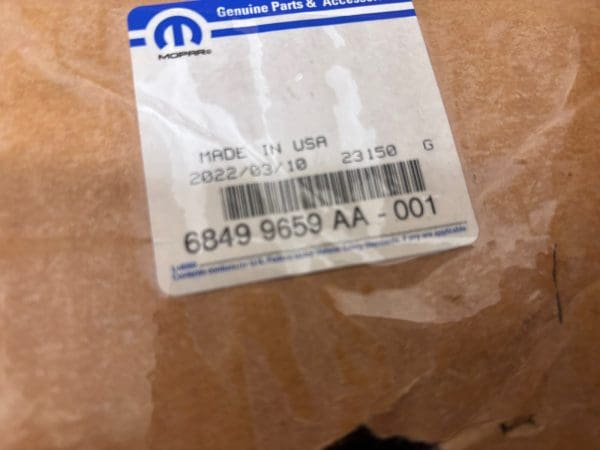 68499659AA. 2012-2021 Jeep Grand Cherokee Oem Genuine Tow Hook - Image 9