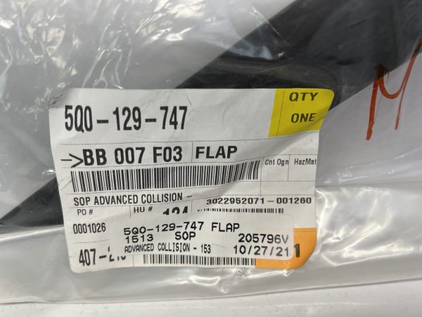 2018-2022 Genuine VW Golf Jetta Tiguan Taos Inlet Duct Louver 5Q0-129-747 - Image 2