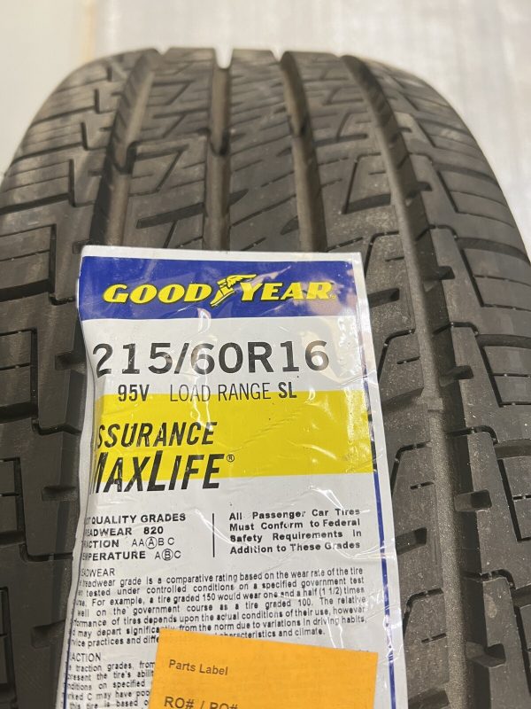 GOOD YEAR ASSURANCE MAXLIFE. 215/60R16. New Tire. 215 60 16.  215/60/16. 95V. - Image 8