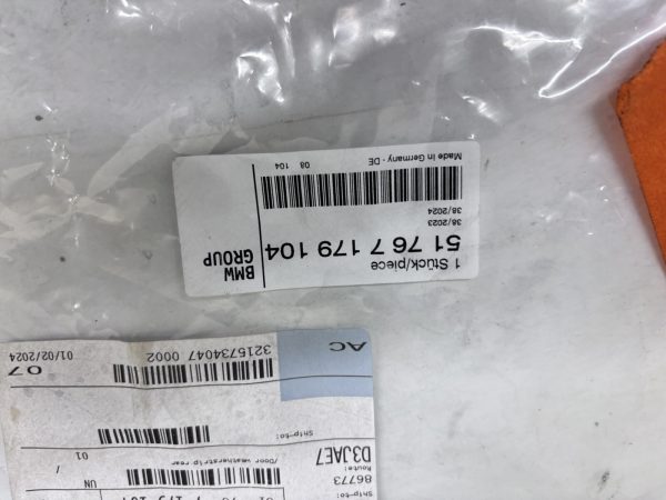 OEM 2009-2015 BMW 7 SERIES 750 740 REAR LF RH DOOR WEATHERSTRIP 51767179104 - Image 11