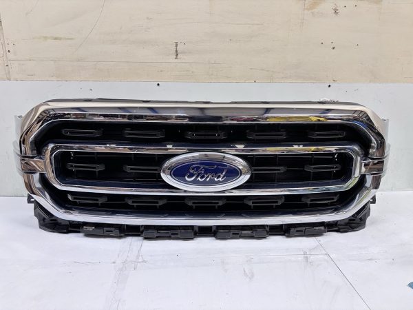 2021 2022 2023 FORD F150 LARIAT CHROME FRONT OEM GRILLE GENUINE WITH SHUTTER