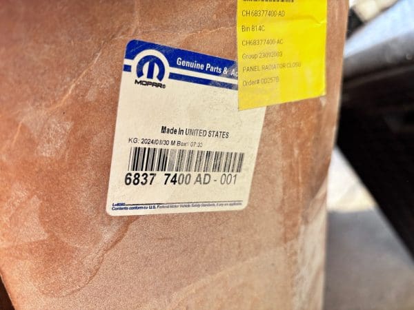 OEM GENUINE 68377400ad 2021-2024 JEEP GRAND CHEROKEE FRONT RADIATOR SUPPORT - Image 14